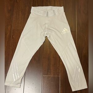 Adidas Alphaskin White Performance Compression Tights Size Medium